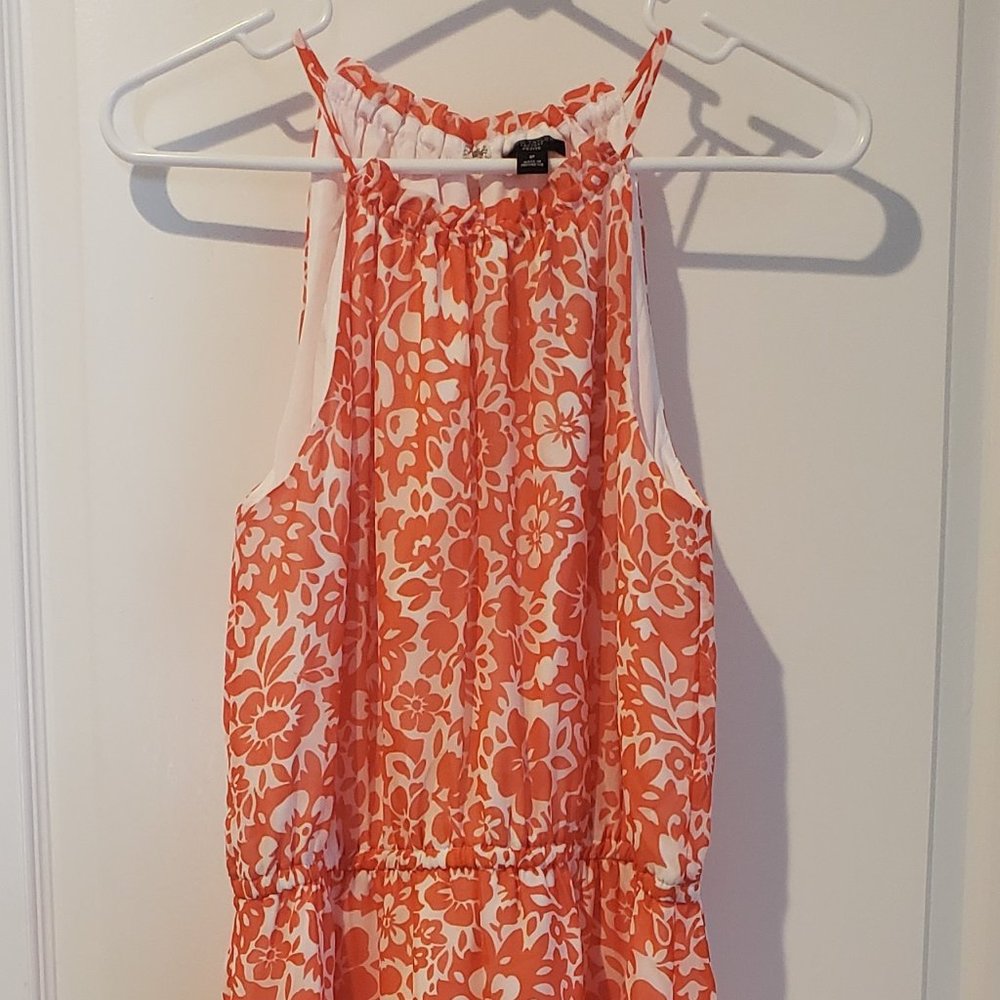 Ann Taylor Factory Orange Halter Dress 8P